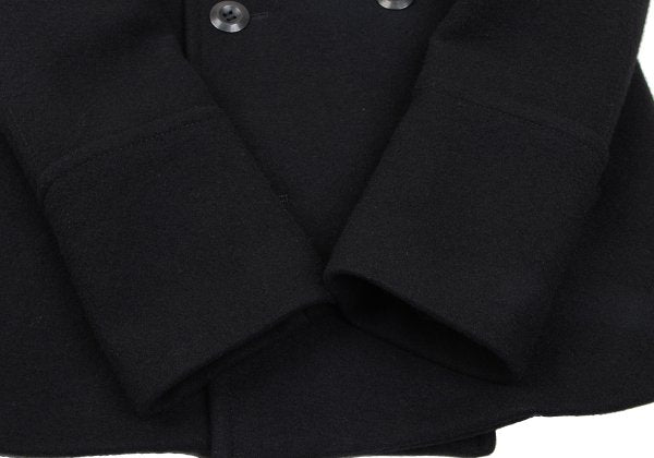 ATTACHMENT Melton Wool Pea Coat Black Size 1