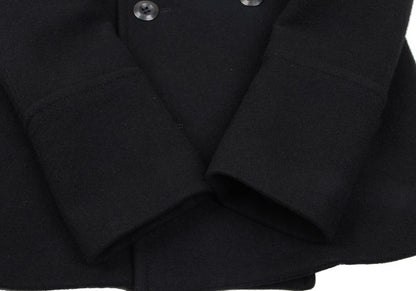 ATTACHMENT Melton Wool Pea Coat Black Size 1
