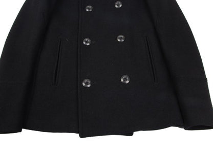 ATTACHMENT Melton Wool Pea Coat Black Size 1