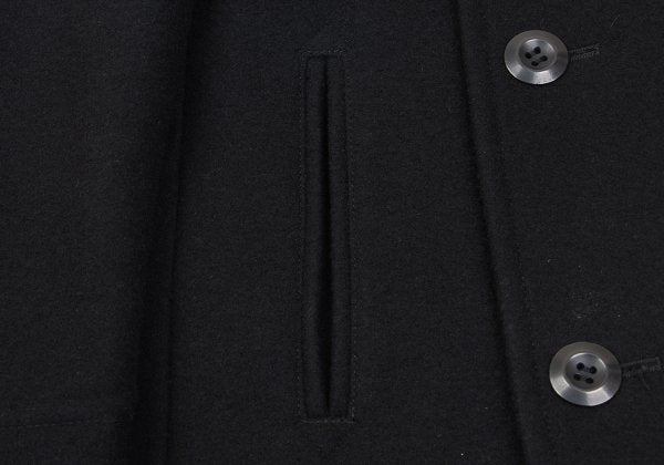 ATTACHMENT Melton Wool Pea Coat Black Size 1
