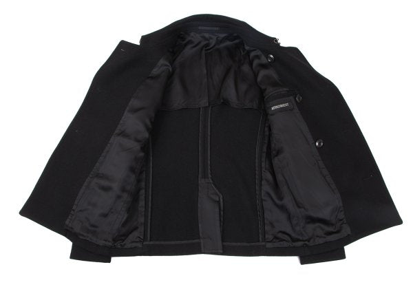 ATTACHMENT Melton Wool Pea Coat Black Size 1