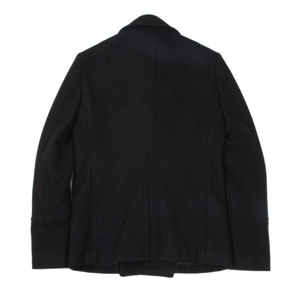 ATTACHMENT Melton Wool Pea Coat Black Size 1