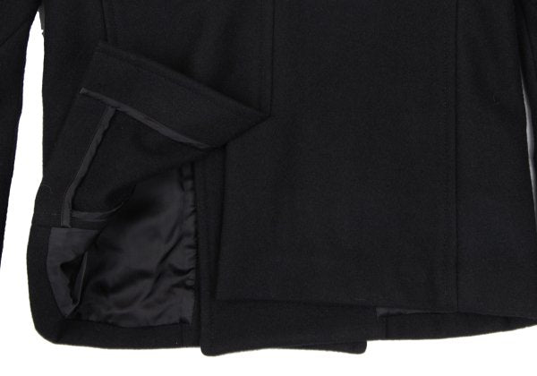 ATTACHMENT Melton Wool Pea Coat Black Size 1