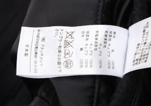 ATTACHMENT Melton Wool Pea Coat Black Size 1