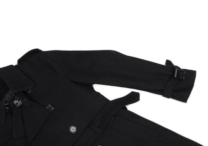 BURBERRY BLACK LABEL Melton Wool Removable Coat Black Size M