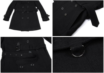 BURBERRY BLACK LABEL Melton Wool Removable Coat Black Size M