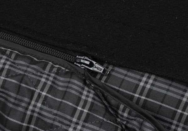 BURBERRY BLACK LABEL Melton Wool Removable Coat Black Size M