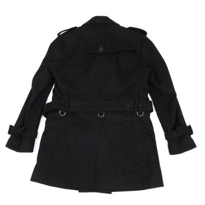 BURBERRY BLACK LABEL Melton Wool Removable Coat Black Size M