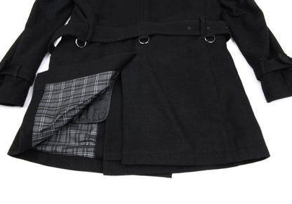 BURBERRY BLACK LABEL Melton Wool Removable Coat Black Size M