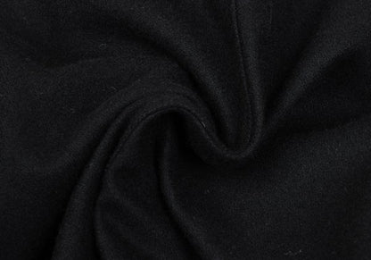 BURBERRY BLACK LABEL Melton Wool Removable Coat Black Size M