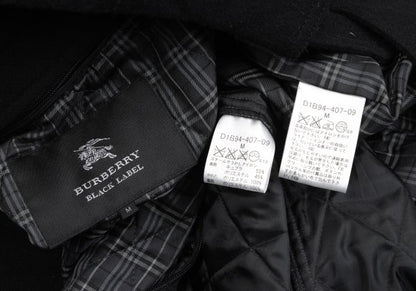 BURBERRY BLACK LABEL Melton Wool Removable Coat Black Size M