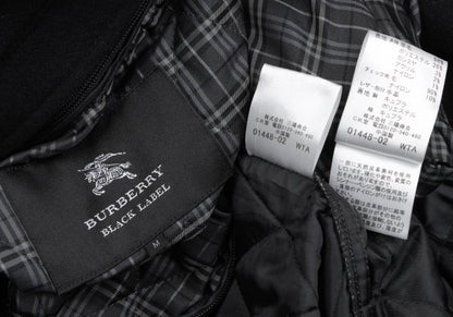 BURBERRY BLACK LABEL Melton Wool Removable Coat Black Size M