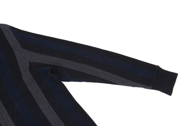 Y's for men Cotton Stripe Knit Cardigan Black Size M