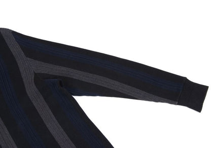 Y's for men Cotton Stripe Knit Cardigan Black Size M