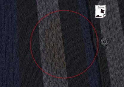 Y's for men Cotton Stripe Knit Cardigan Black Size M