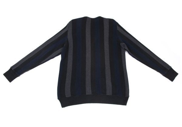 Y's for men Cotton Stripe Knit Cardigan Black Size M