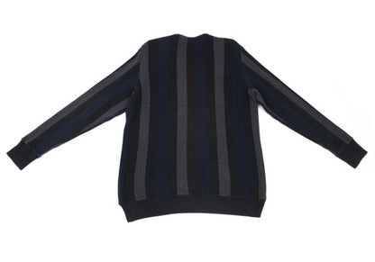 Y's for men Cotton Stripe Knit Cardigan Black Size M
