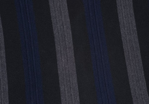 Y's for men Cotton Stripe Knit Cardigan Black Size M