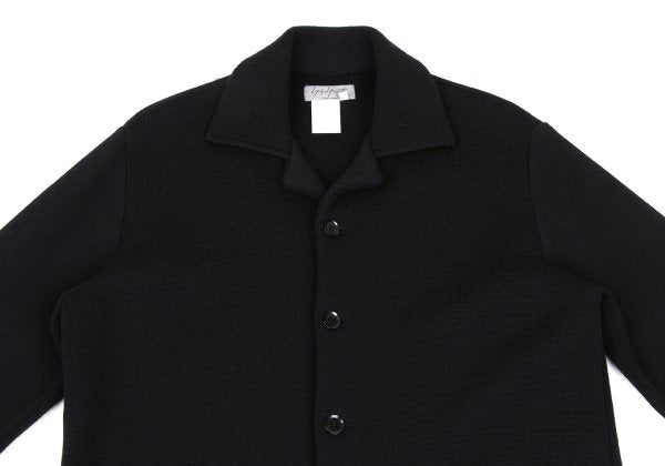 Yohji Yamamoto POUR HOMME Wool Knit Jacket Black Size 3