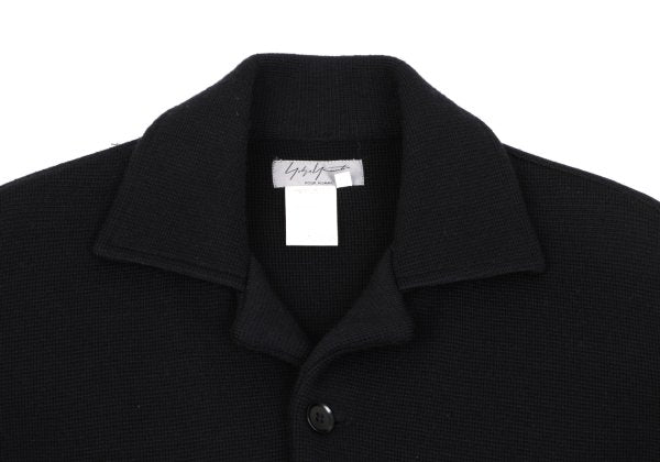 Yohji Yamamoto POUR HOMME Wool Knit Jacket Black Size 3