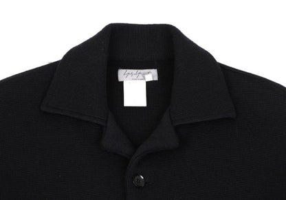 Yohji Yamamoto POUR HOMME Wool Knit Jacket Black Size 3