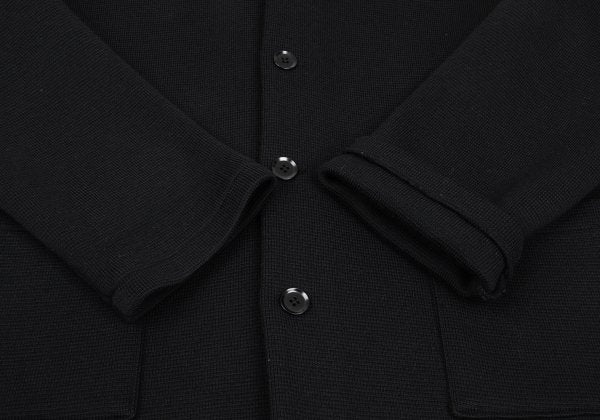 Yohji Yamamoto POUR HOMME Wool Knit Jacket Black Size 3