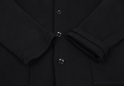 Yohji Yamamoto POUR HOMME Wool Knit Jacket Black Size 3