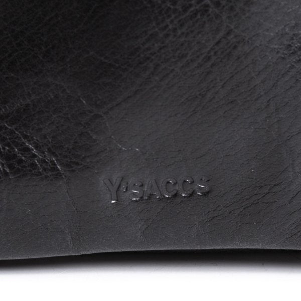 Y'SACCS Cow Leather Mini Pouch Black