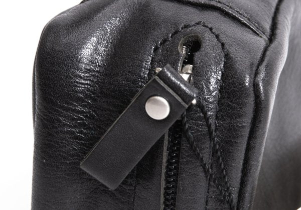 Y'SACCS Cow Leather Mini Pouch Black
