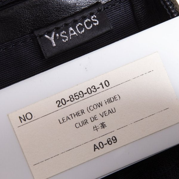 Y'SACCS Cow Leather Mini Pouch Black