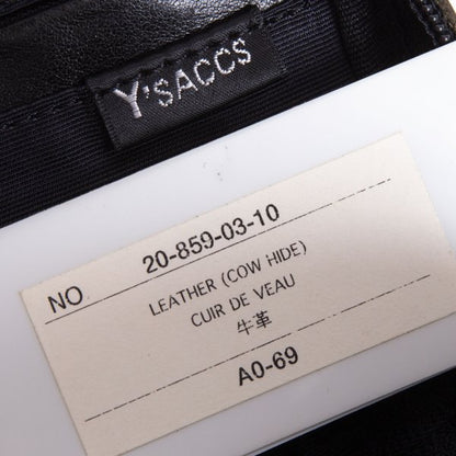 Y'SACCS Cow Leather Mini Pouch Black