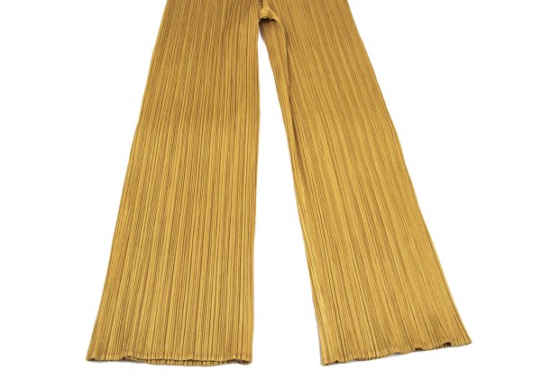 PLEATS PLEASE Pleated Straight Pants Mustard Size 2