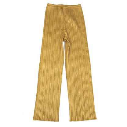 PLEATS PLEASE Pleated Straight Pants Mustard Size 2