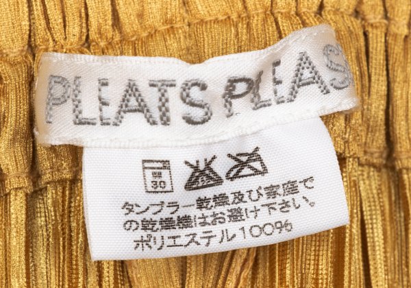 PLEATS PLEASE Pleated Straight Pants Mustard Size 3