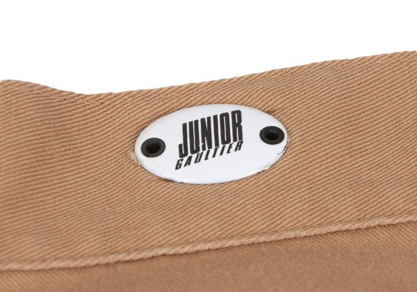JUNIOR GAULTIER Sashiko Cotton Tapered Pants Beige Size 48