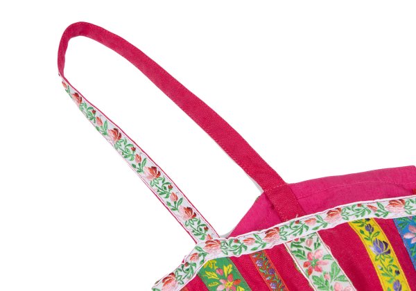 KENZO Linen Floral Taping Bustier Pink Multi Size 36
