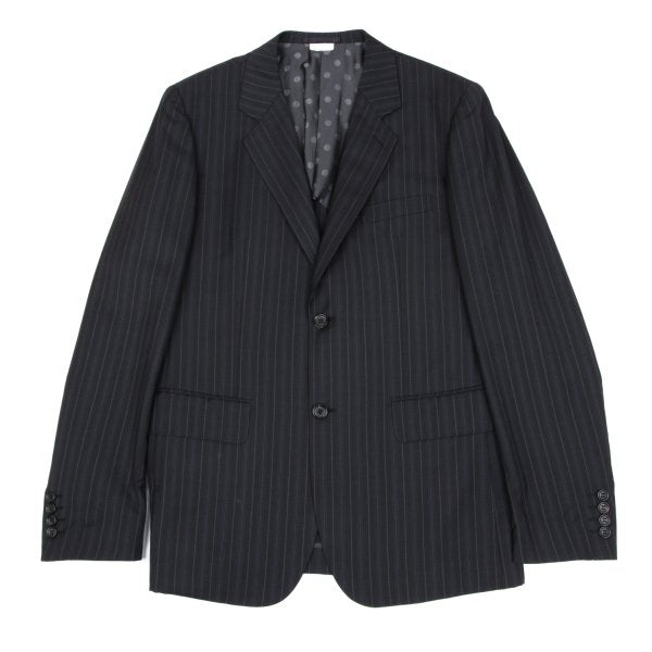 COMME des GARCONS HOMME DEUX Mohair Wool Black Navy Jacket Size L