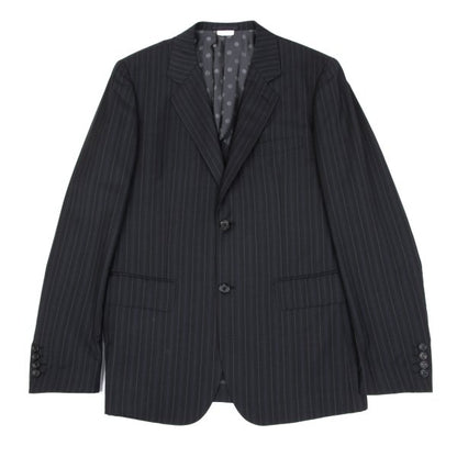 COMME des GARCONS HOMME DEUX Mohair Wool Black Navy Jacket Size L