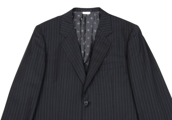 COMME des GARCONS HOMME DEUX Mohair Wool Black Navy Jacket Size L