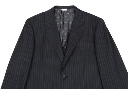 COMME des GARCONS HOMME DEUX Mohair Wool Black Navy Jacket Size L