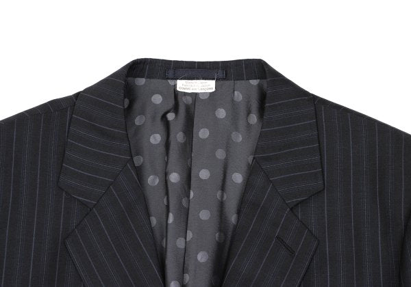 COMME des GARCONS HOMME DEUX Mohair Wool Black Navy Jacket Size L