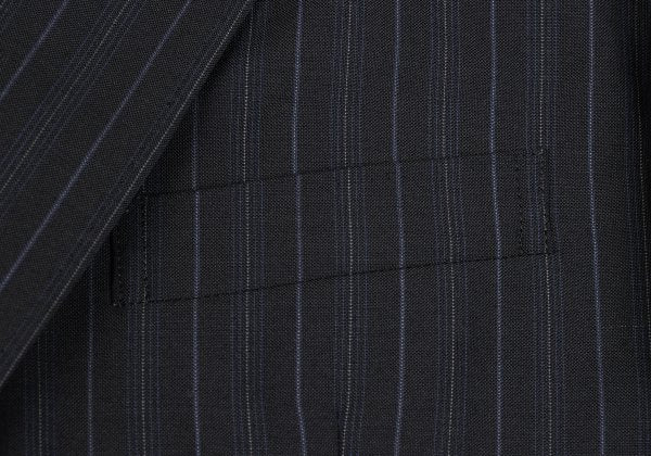 COMME des GARCONS HOMME DEUX Mohair Wool Black Navy Jacket Size L