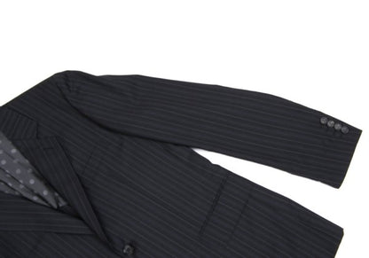 COMME des GARCONS HOMME DEUX Mohair Wool Black Navy Jacket Size L