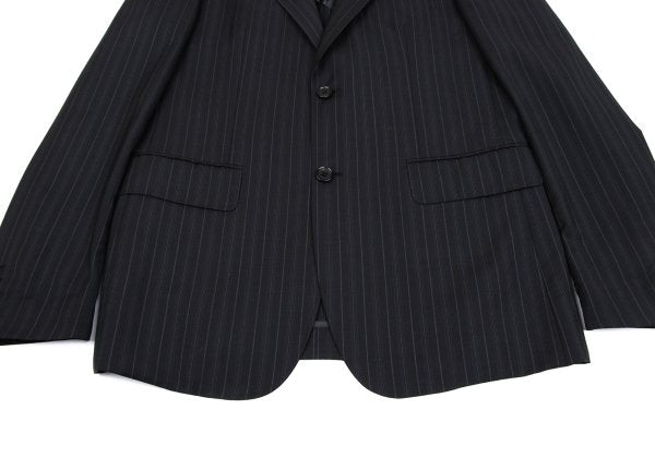 COMME des GARCONS HOMME DEUX Mohair Wool Black Navy Jacket Size L