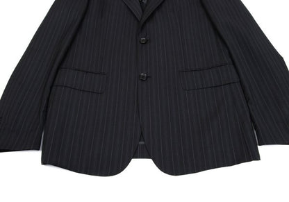 COMME des GARCONS HOMME DEUX Mohair Wool Black Navy Jacket Size L