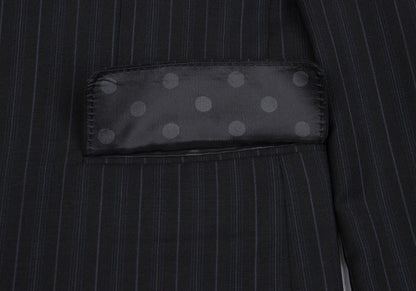 COMME des GARCONS HOMME DEUX Mohair Wool Black Navy Jacket Size L