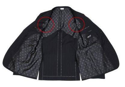 COMME des GARCONS HOMME DEUX Mohair Wool Black Navy Jacket Size L
