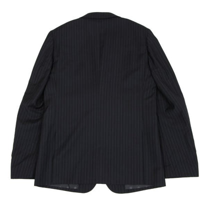 COMME des GARCONS HOMME DEUX Mohair Wool Black Navy Jacket Size L