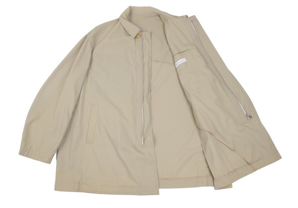 Y's for men Wool Nylon Zip-Up Stand Long Jacket Size M