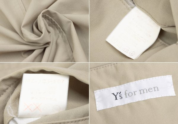 Y's for men Wool Nylon Zip-Up Stand Long Jacket Size M